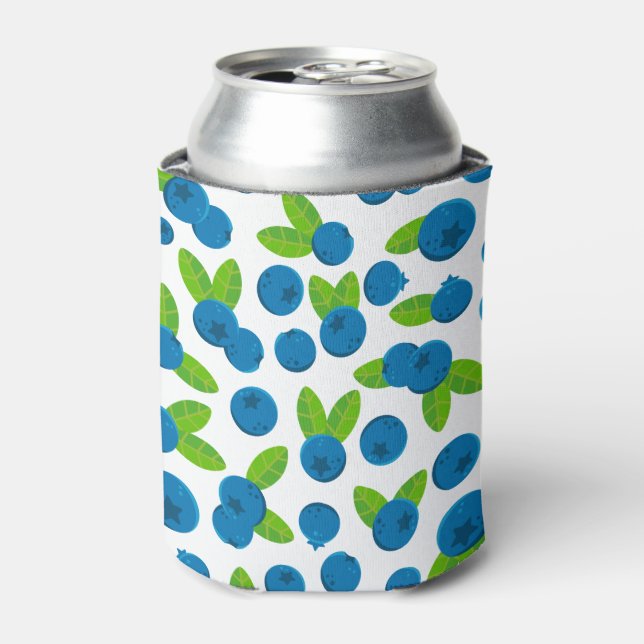 Fresh Blueberry Pattern Can Cooler (Can Front)