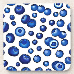 Fresh Blueberry Pattern Coaster