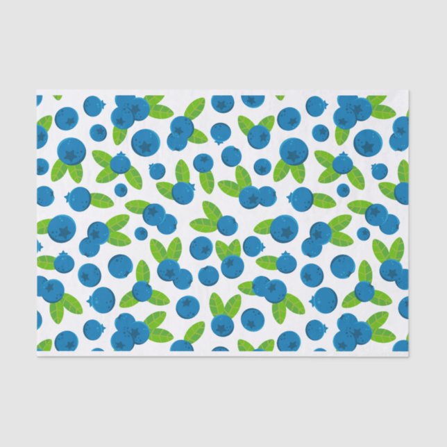 Fresh Blueberry Pattern Tissue Paper (Front)