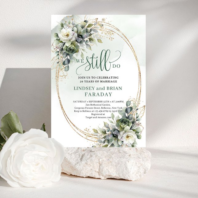 Fresh Bohemian Greenery We Still Do Invitation (Fresh Bohemian Greenery We Still Do Invitation)