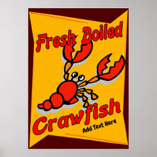 Fresh Boiled Crawfish Poster