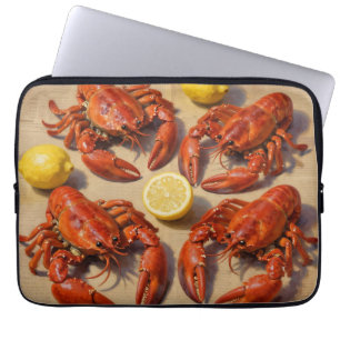 Fresh Boiled Lobster Lemon Newspaper Feast Laptop Sleeve