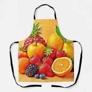 Fresh Bounty: Vibrant Fruit Harvest Design Apron