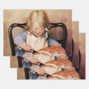 Fresh Bread by Jessie Willcox Smith Wrapping Paper Sheet
