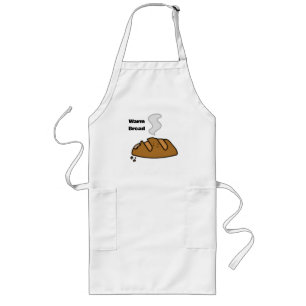 Fresh Bread Cute Bakery Illustration   Bread Lover Long Apron