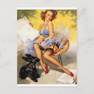 Fresh Breeze Pin Up Postcard