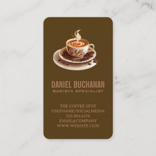 Fresh Brewed Coffee Cup  Business Card