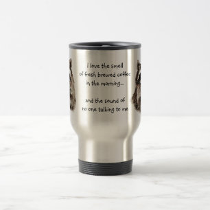 Fresh Brewed Coffee Racoon Animal Travel Mug