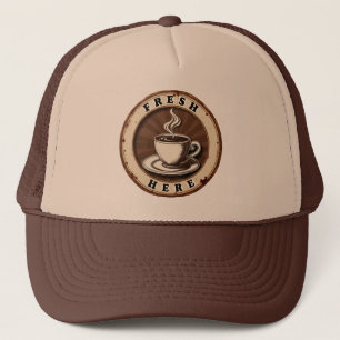 Fresh brewed coffee vintage trucker hat