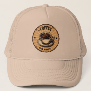 Fresh brewed coffee vintage trucker hat