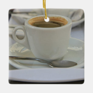 Fresh brewed espresso ceramic tree decoration