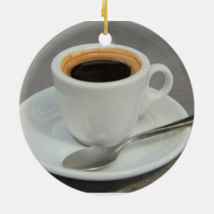 Fresh brewed espresso ceramic tree decoration