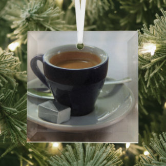 Fresh brewed espresso glass tree decoration