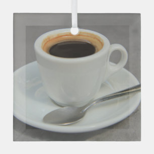 Fresh brewed espresso glass tree decoration