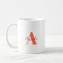 Fresh Bright Mug with Monogram Inspirational