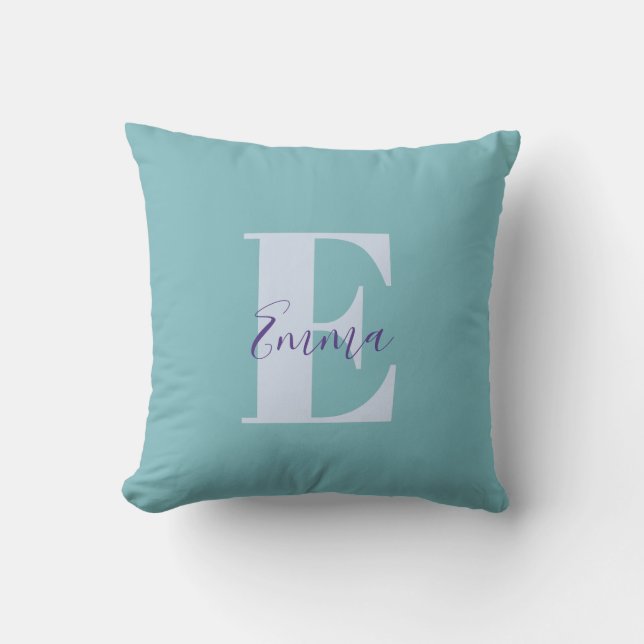 Fresh Bright Mug with Monogram Inspirational  Cushion (Front)