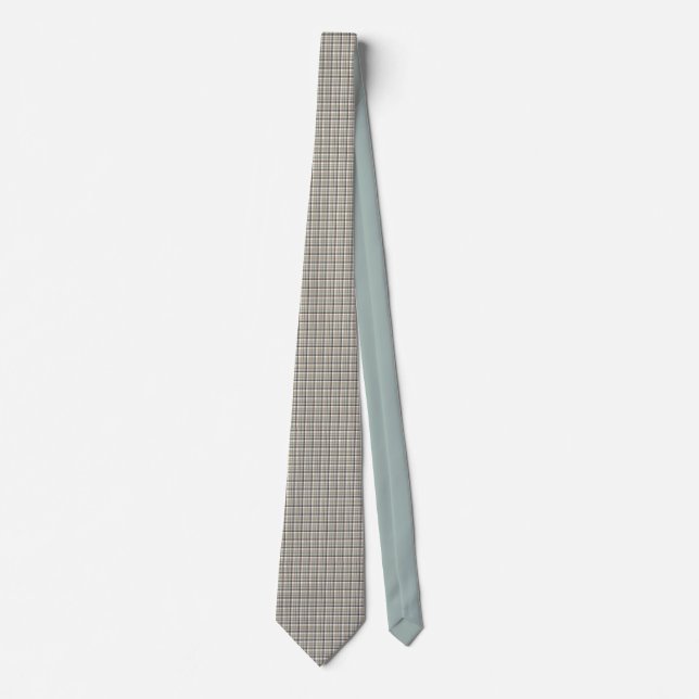 Fresh Brown Green Plaid Tie (Front)