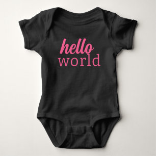 Fresh Brush Script Hello Romper Baby Bodysuit