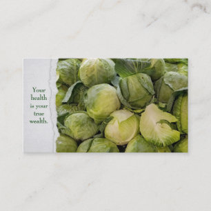 fresh cabbage heads business card