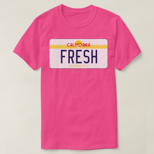 FRESH California vintage license plate T-Shirt (Design Front)