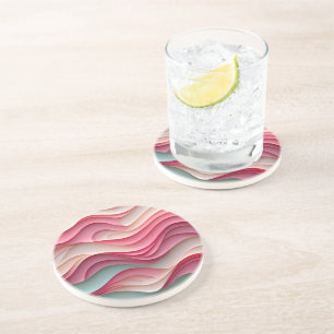 Fresh Candy Coloured Waves Coaster