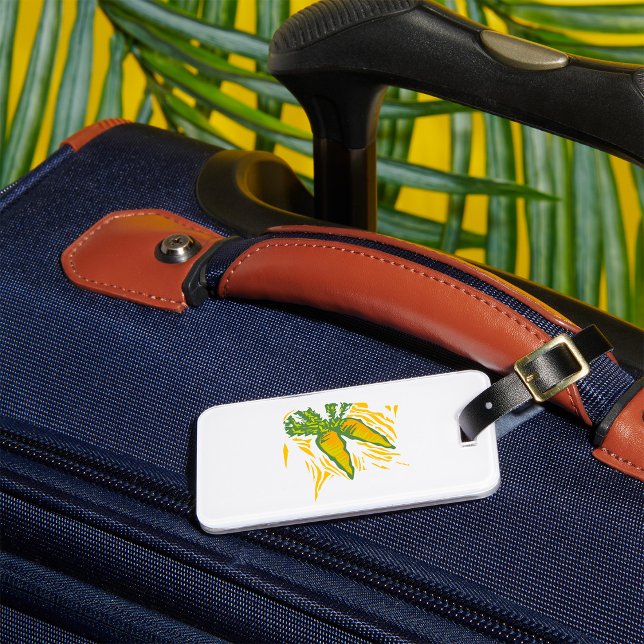 Fresh Carrot Colourful Vegetable Art Luggage Tag (Creator Uploaded)