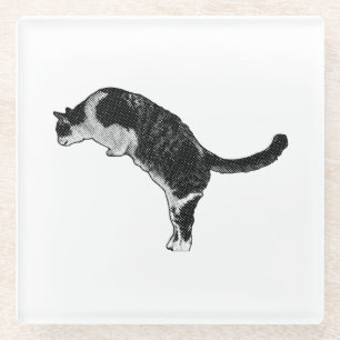 Fresh Cat Energy Glass Coaster