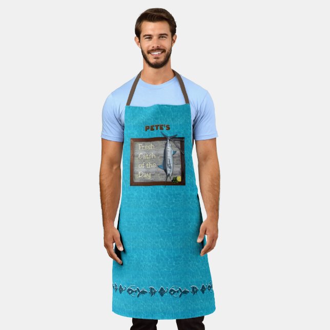 Fresh Catch of the Day w/out your Name Apron (Worn)