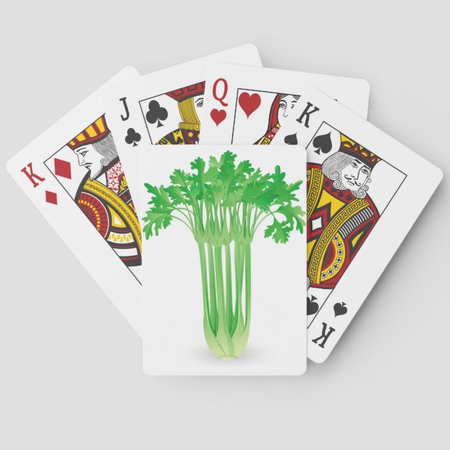 Fresh Celery Playing Cards (Back)
