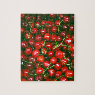 Fresh Cherries pattern Jigsaw Puzzle
