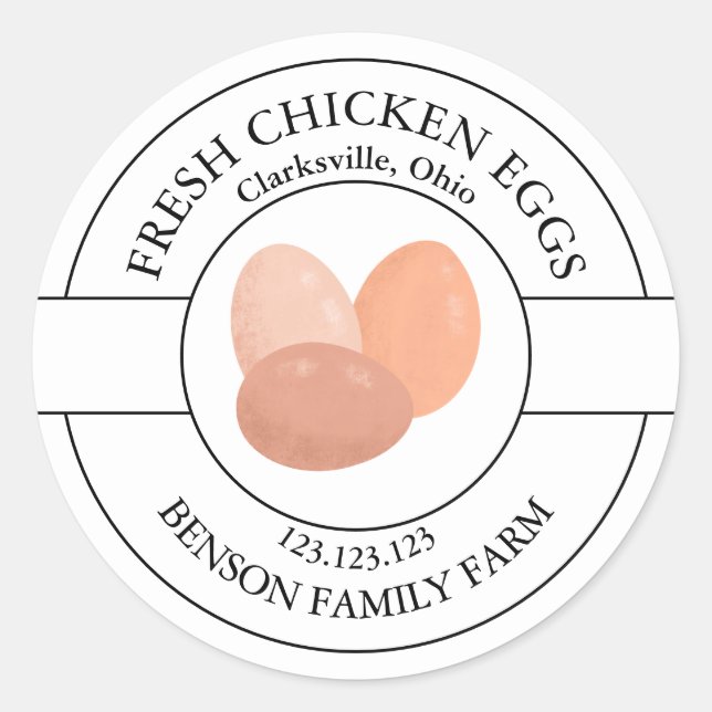 Fresh Chicken Eggs Label (Front)