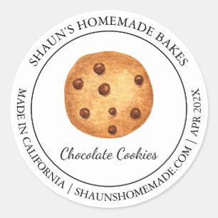Fresh Chocolate Cookies Baking Modern label