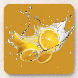 Fresh Citrus Coaster Set- Lemon Design
