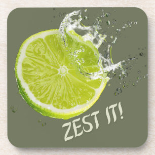 Fresh Citrus Coaster Set- Lime Design