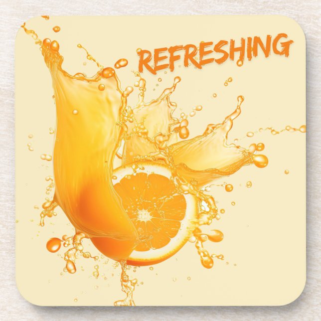 Fresh Citrus Coaster Set- Orange Design (Front)