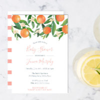 Fresh Citrus Oranges Modern Baby Shower for Girl