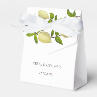 Fresh Citrus Painted Lemons Modern Mediterranean Favour Box