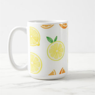 Fresh Citrus Slices Seamless Pattern Coffee Mug