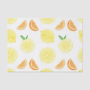 Fresh Citrus Slices Seamless Pattern Tissue Paper