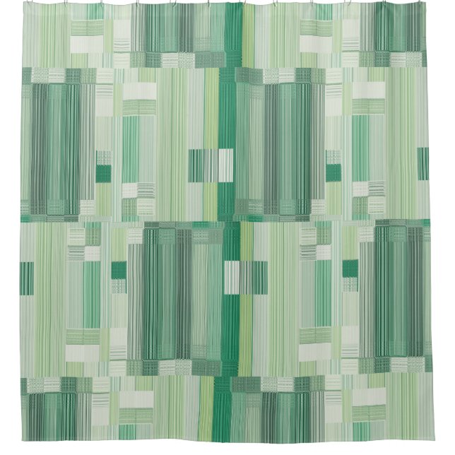 Fresh Clean Green Shower Curtain (Front)