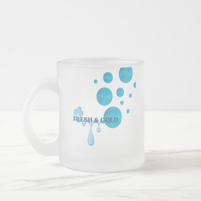 fresh & cold glass mug (Left)