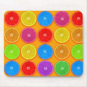 Fresh Colourful Orange Slices Mouse Mat