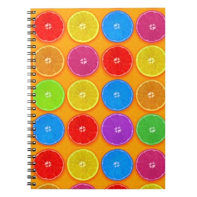 Fresh Colourful Orange Slices Notebook (Front)