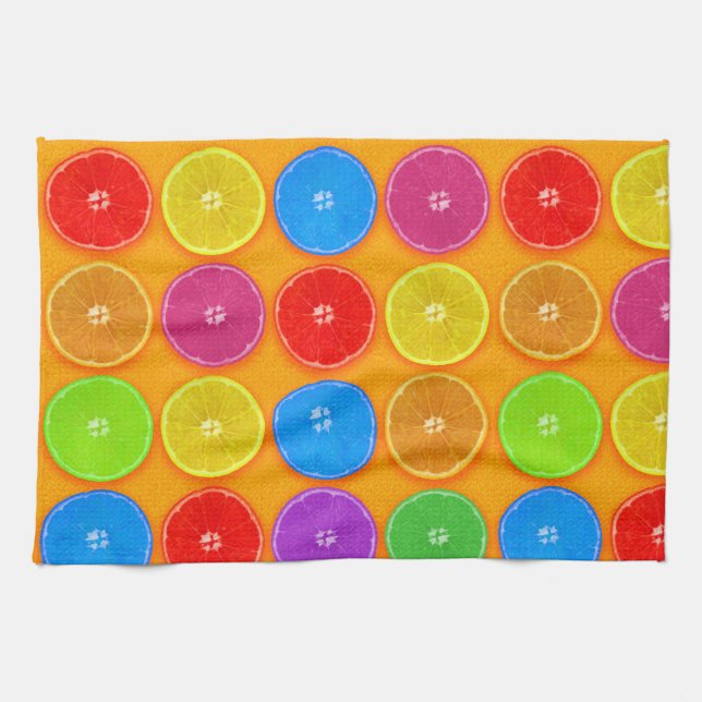 Fresh Colourful Orange Slices Tea Towel (Horizontal)