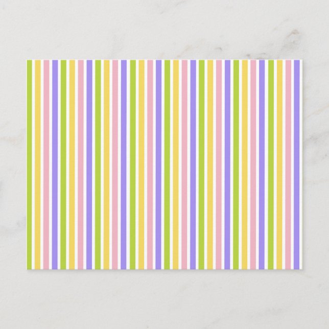 Fresh Colourful Striped Abstract Style Pattern Postcard (Front)