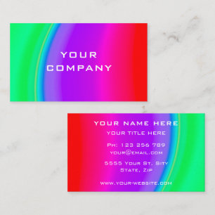 Fresh Colourful Sweet Beautiful Rainbow Colour Hap Business Card
