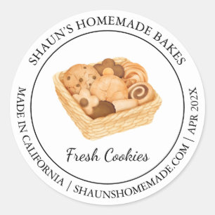 Fresh Cookies Baking Modern label
