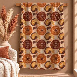 Fresh Copper Terracotta Shape Abstract Art Blanket