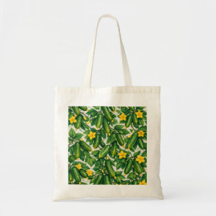 Fresh Cucumber and Yellow Blossom Botanical Tote Bag