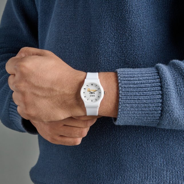 FRESH! 🤍 Custom White Strap Watch Design (Hand)